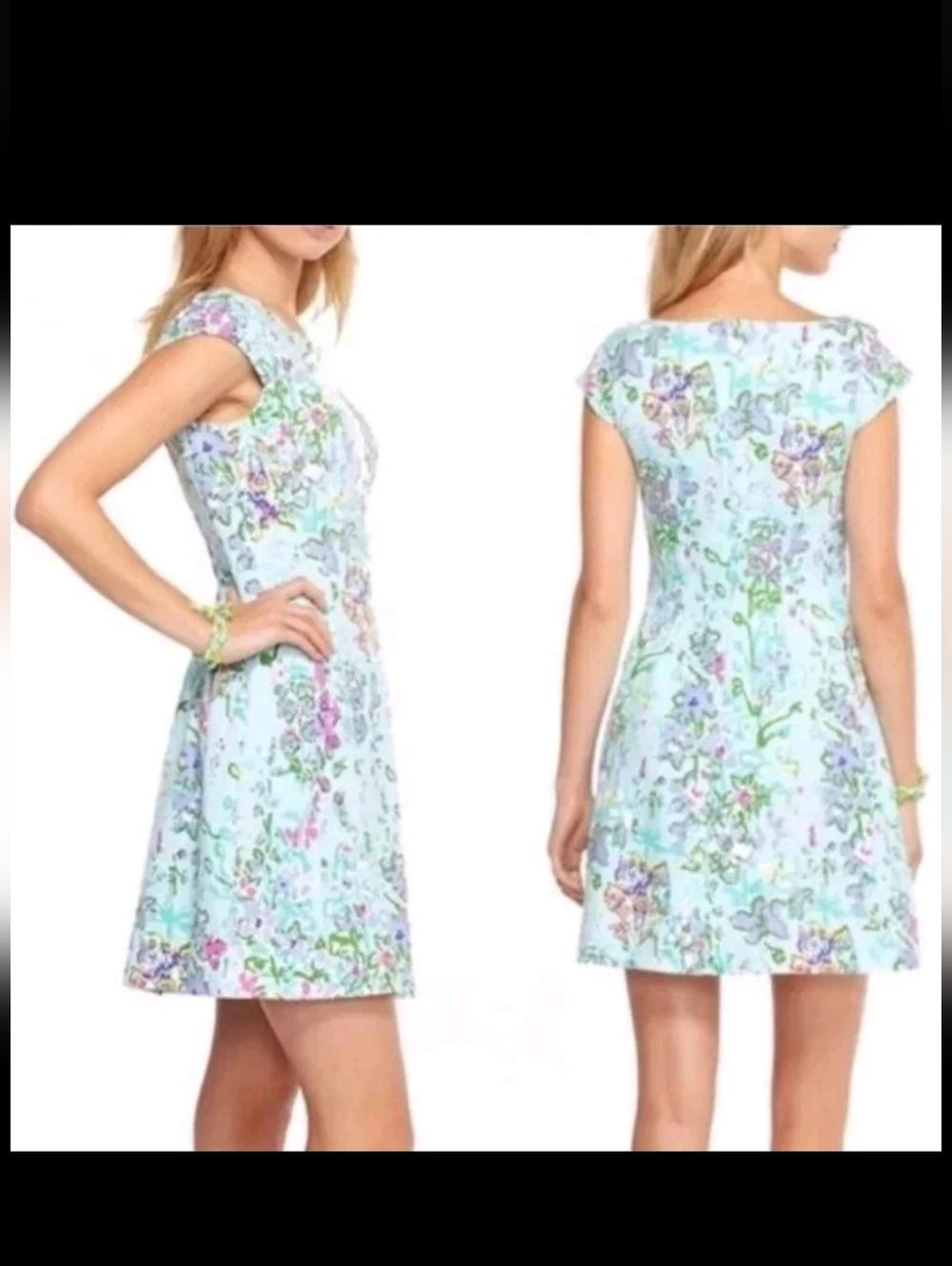 Lilly Pulitzer Briella Dress in"Poolside Blue Southern Charm" Size Medium